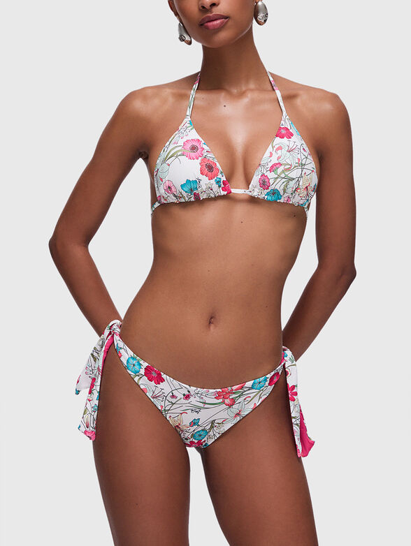 Floral print bikini top - 1