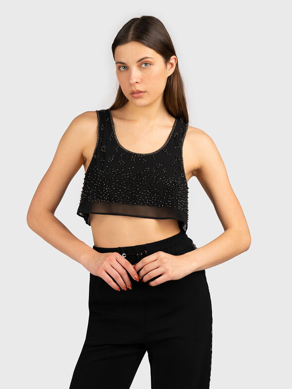Crop top with beads - 0
