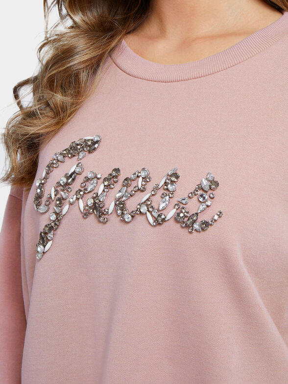 MANILA gemstone logo sweatshirt in black color - 4