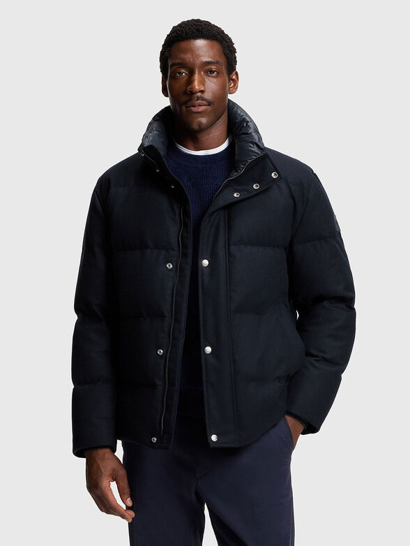 Padded wool blend jacket - 1