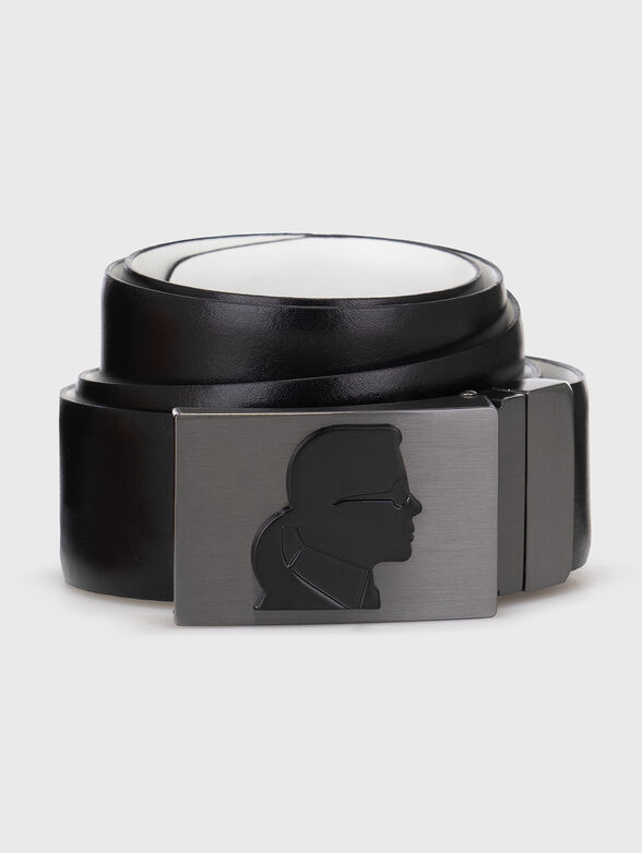 Double faced leather belt  - 0