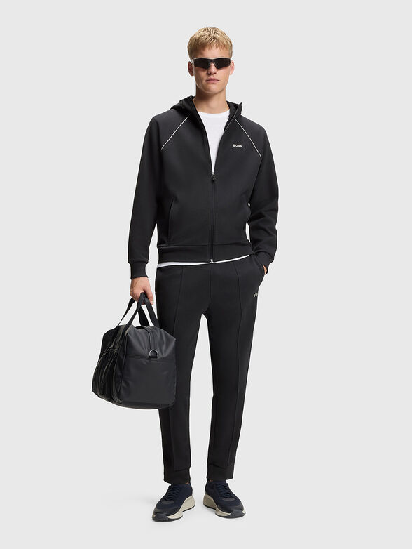 Cotton blend pants with contrasting trim - 4