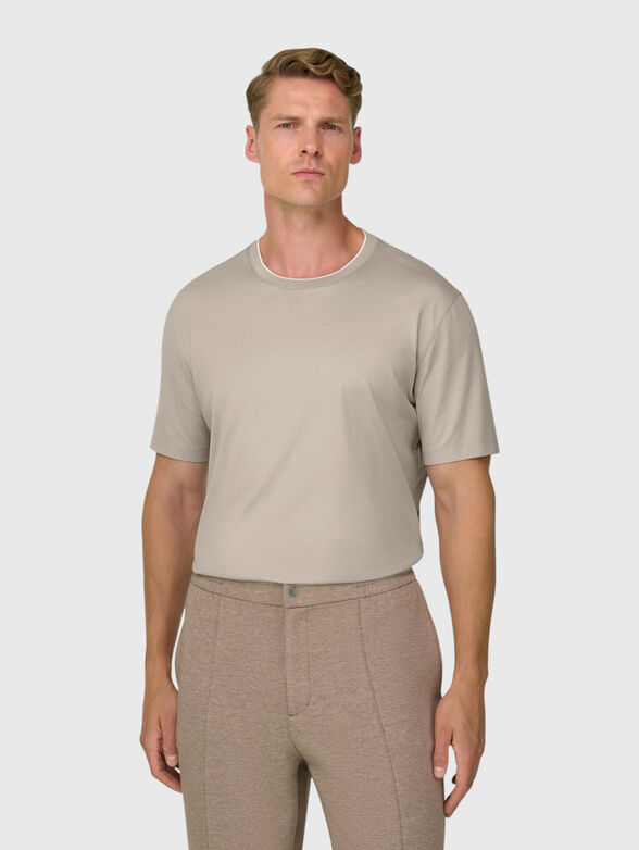 Beige cotton t-shirt - 2