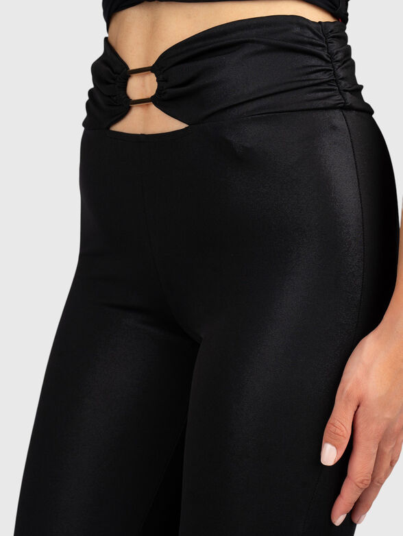 Black high-waisted leggings  - 3