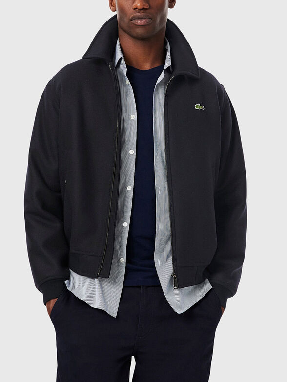 Padded wool jacket with zip - 1
