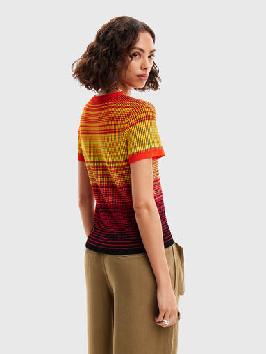 Knitted viscose blend T-shirt  - 3
