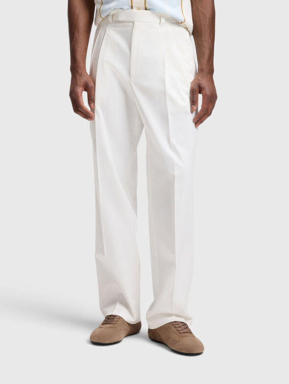 Straight-leg trousers made from a cotton blend - 1