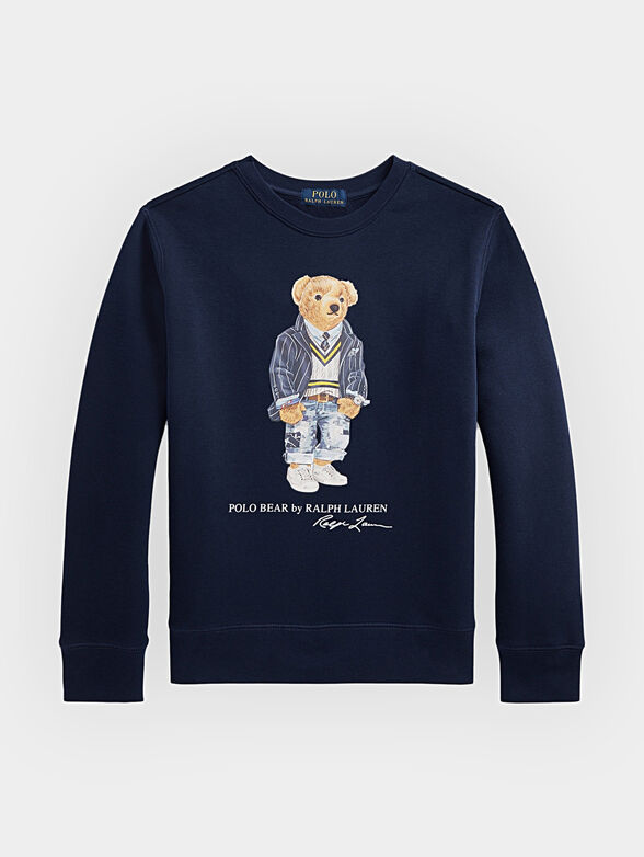 Dark blue sweatshirt with Polo Bear print - 1