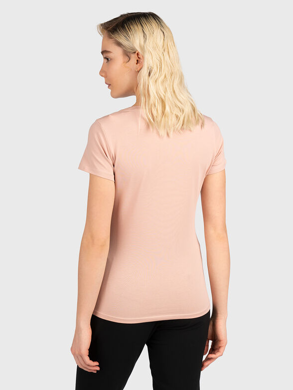 Black T-shirt with contarsting logo print - 3