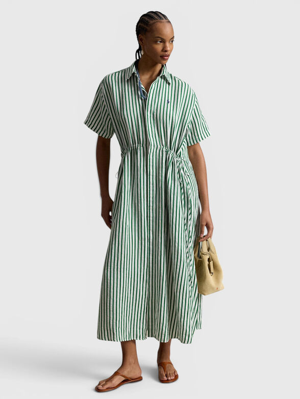 Maxi dress with a striped print - 1