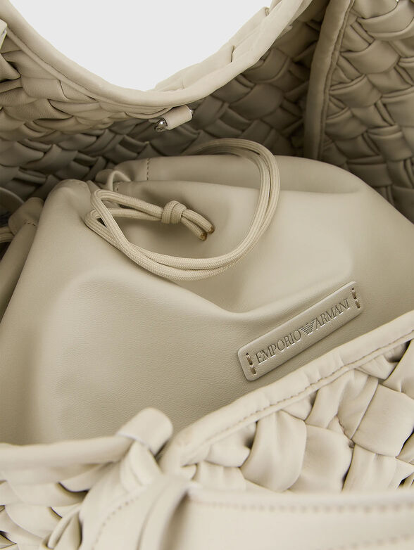 Shopper bag with woven texture - 6