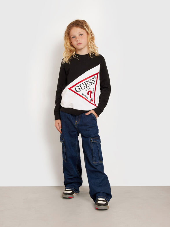 Sweatshirt with contrast print and logo - 2