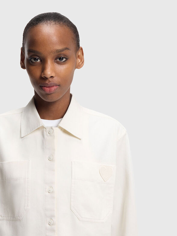 Cropped cotton shirt - 4