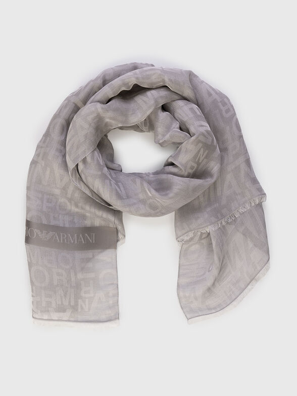 Long scarf with accent print - 1