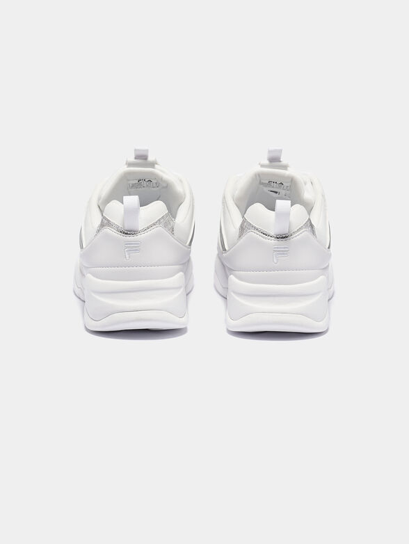 RAY F white sneakers with silver accents - 3