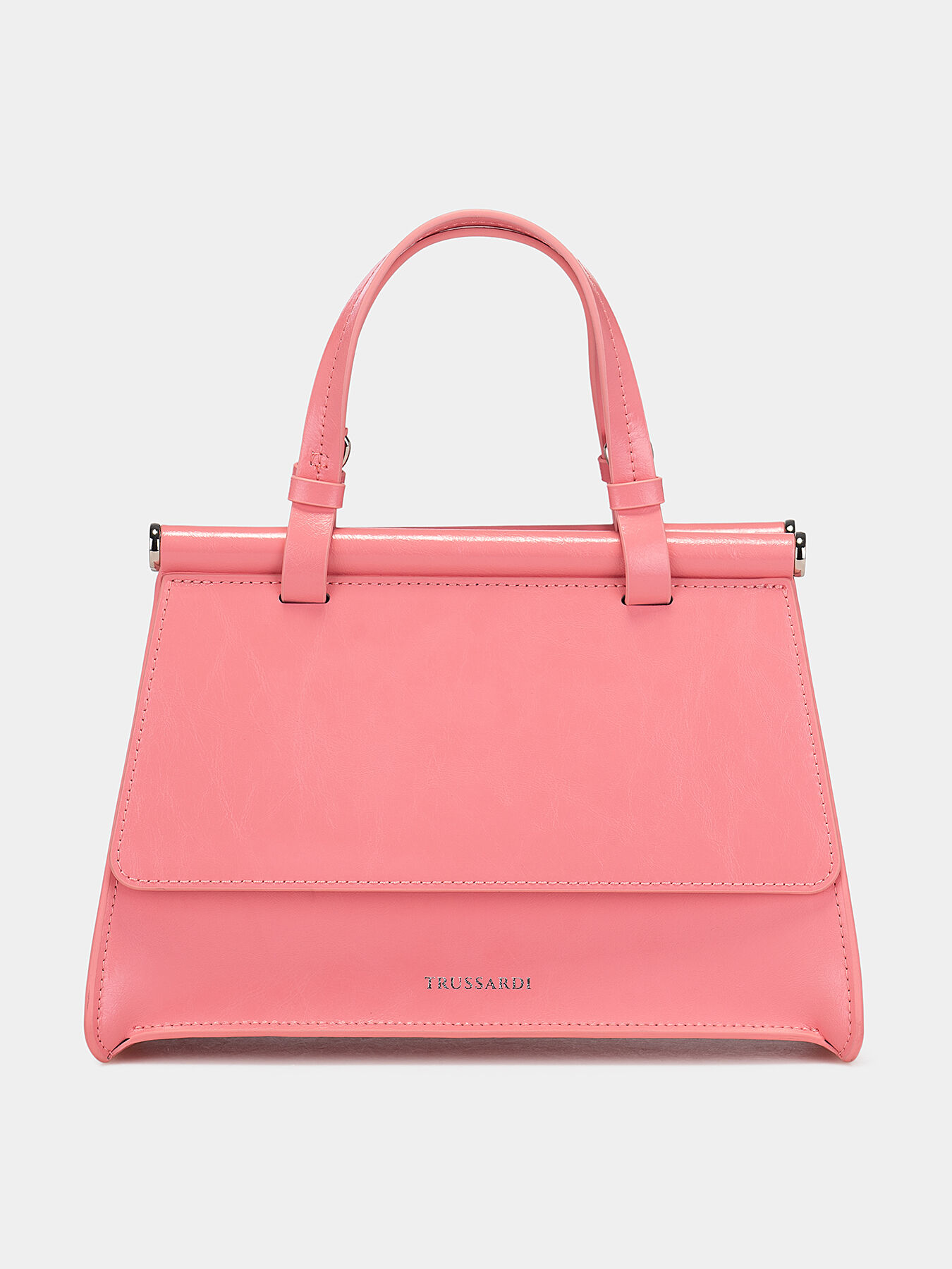 Black leather bag with cracked effect brand TRUSSARDI Globalbrandsstore en
