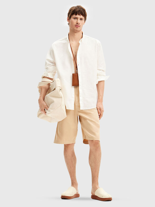 Shirt with embroideries of linen blend - 2