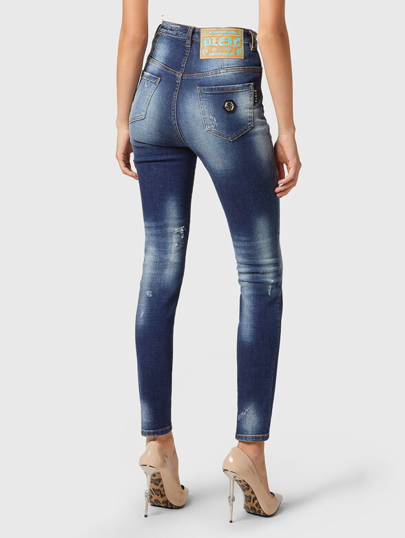 Jeans with high waist and washed effect - 2