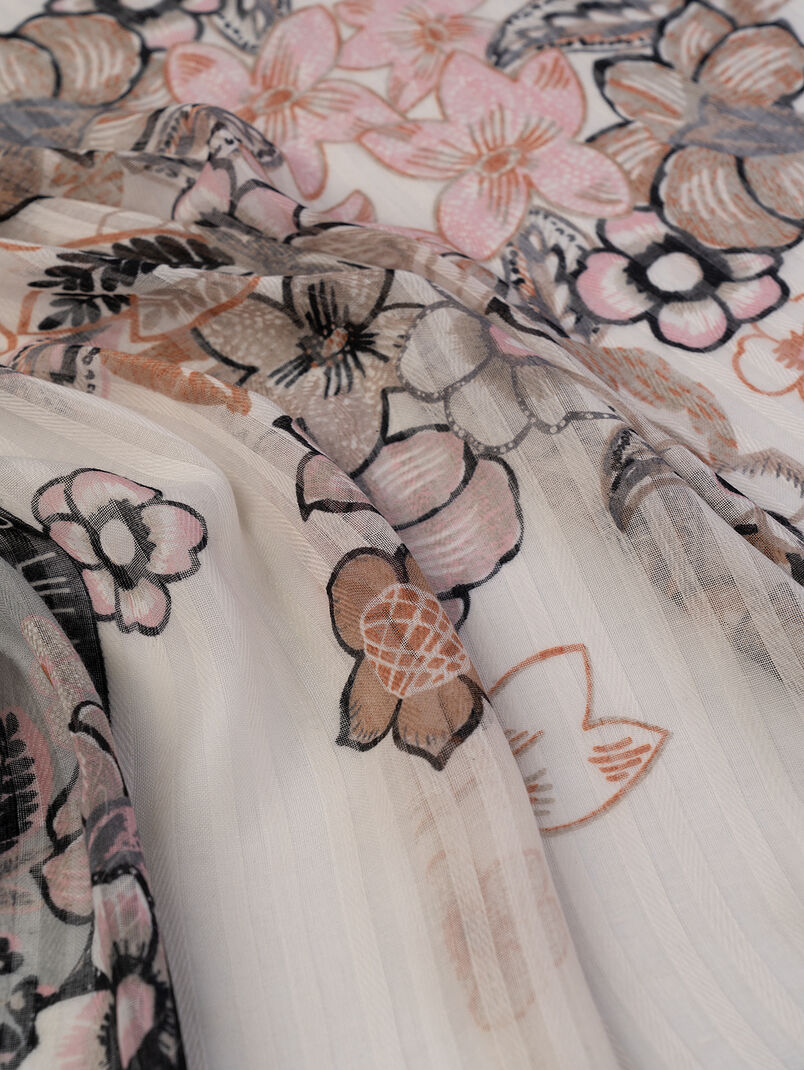 Scarf with floral print  - 3