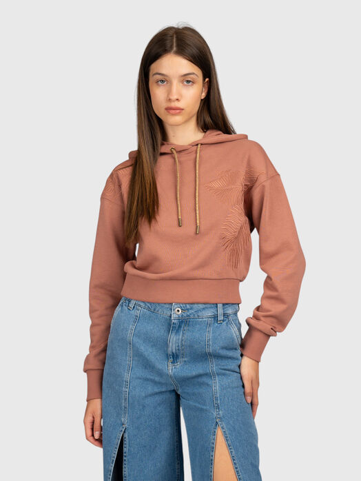 Sweatshirt with floral embroidery