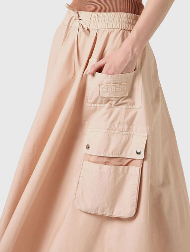 Midi skirt with accent pockets - 3