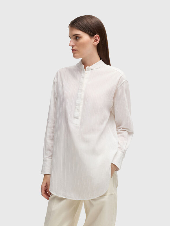 Micro striped cotton shirt - 1