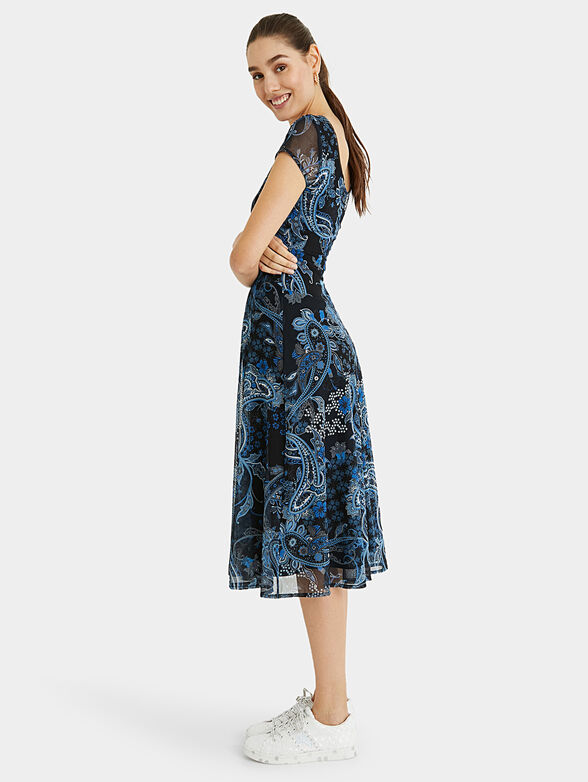 CAPRI Dress with contrasting print - 4