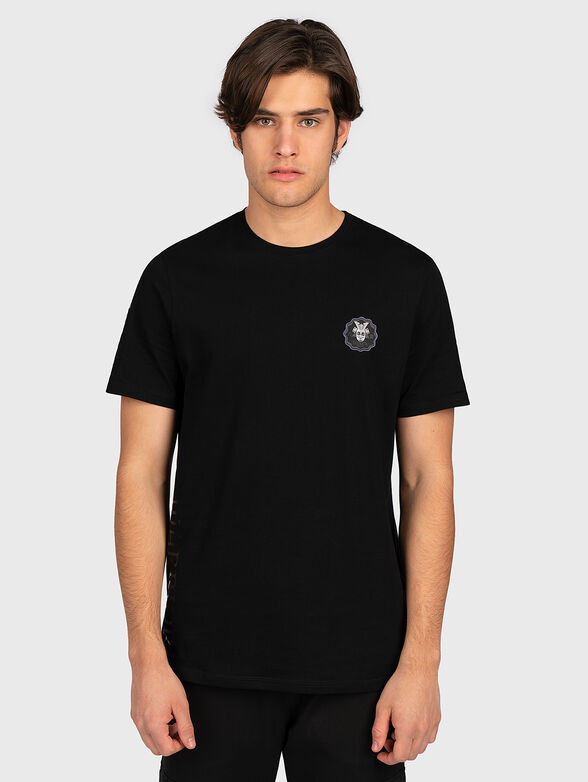 Black printed t-shirt with Japanese motifs - 1