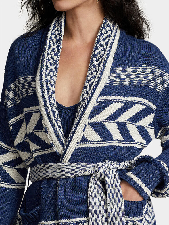 Cardigan with shawl collar - 4