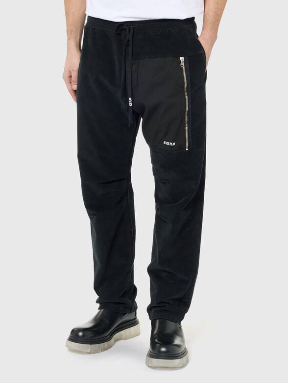 Woven black trousers - 1
