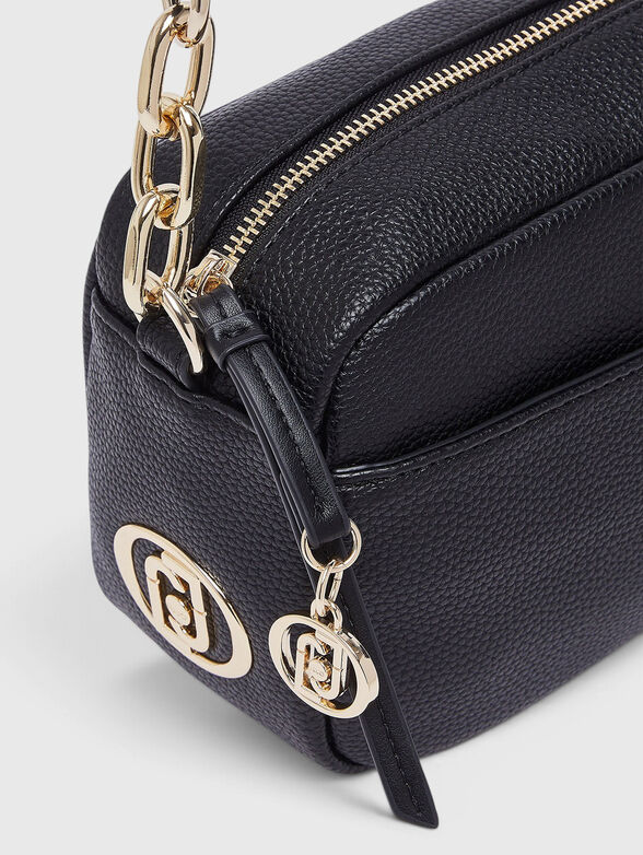 Black eco leather crossbody bag - 5