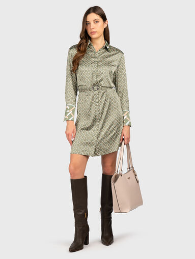 VERONICA mini dress with waist belt - 5