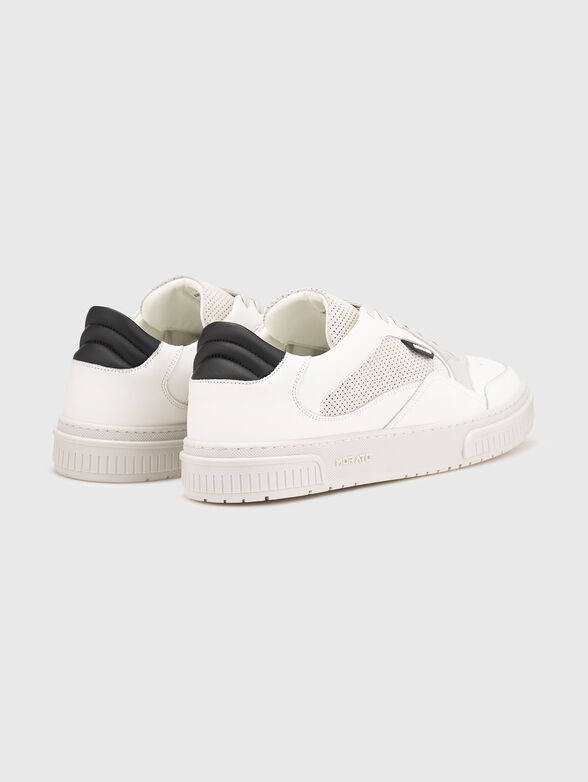 Leather sports shoes with logo - 3