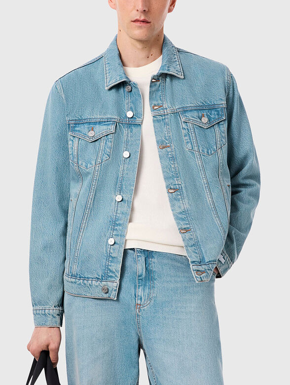 Denim jacket with accent print  - 1