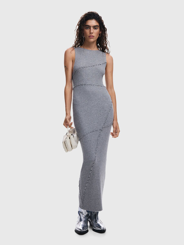Ribbed long dress - 0