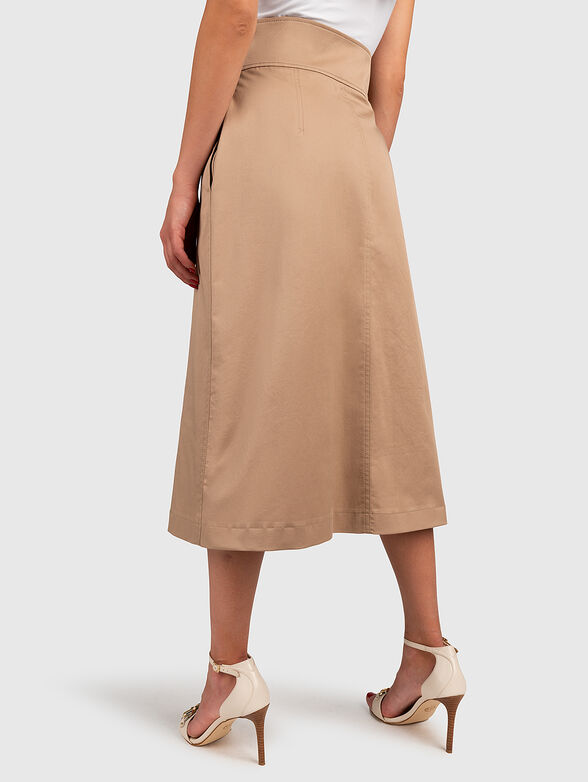 Midi skirt in beige color - 2