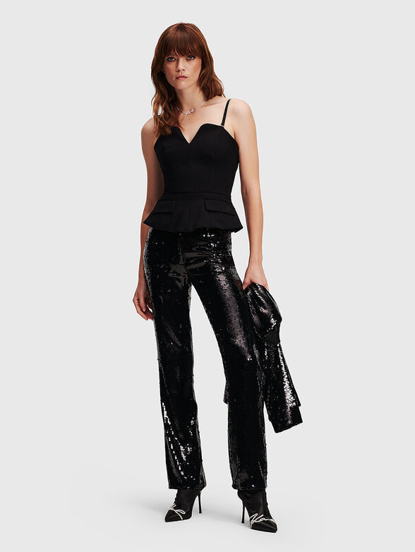 Pants with appliquéd sequins - 4