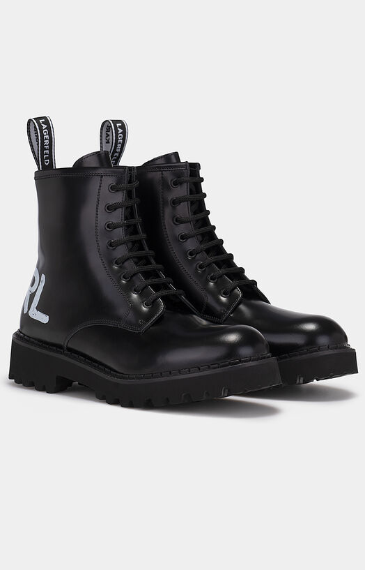 Ankle boots with logo inscription brand Karl Lagerfeld