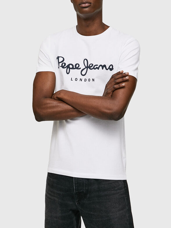 ORIGINAL STRETCH N black T-shirt with logo print - 1