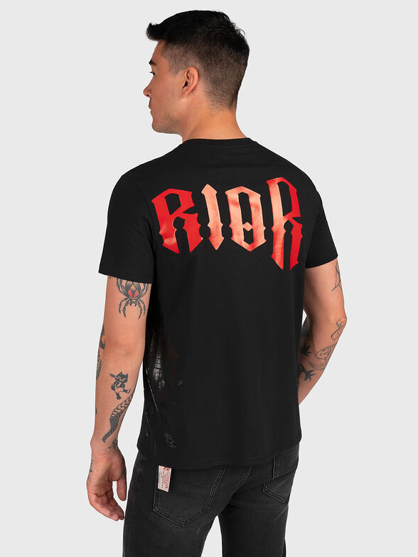 Black T-shirt with red inscriptions - 2