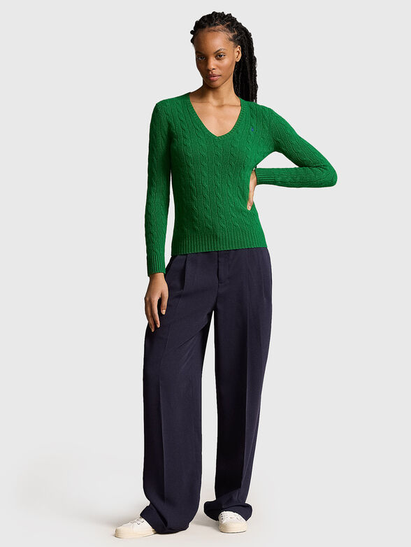 V-neck sweater in wool - 2