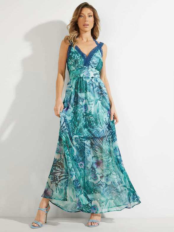 CHRISSY maxi dress with lace straps - 1