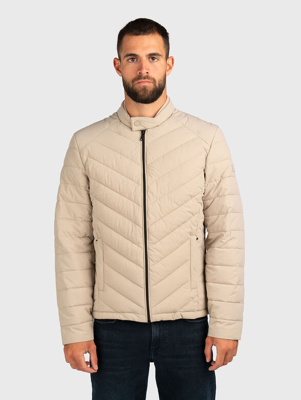 Padded jacket with quilted effect - 1