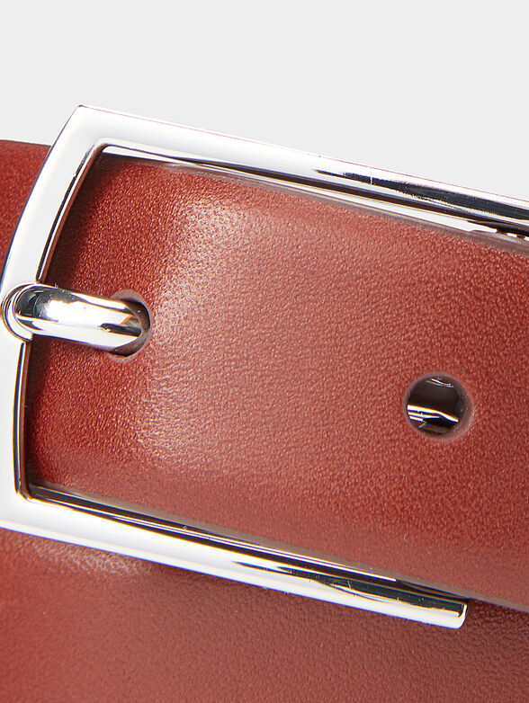 Leather belt in brown - 2