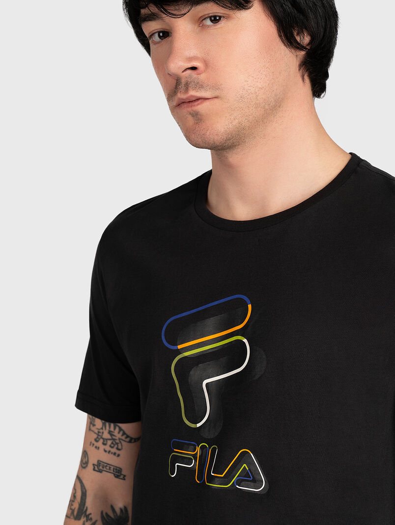 BIBBIENA black T-shirt with logo print - 3