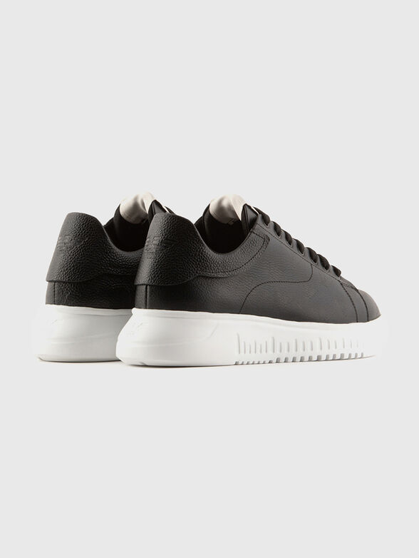 Black leather sneakers - 2