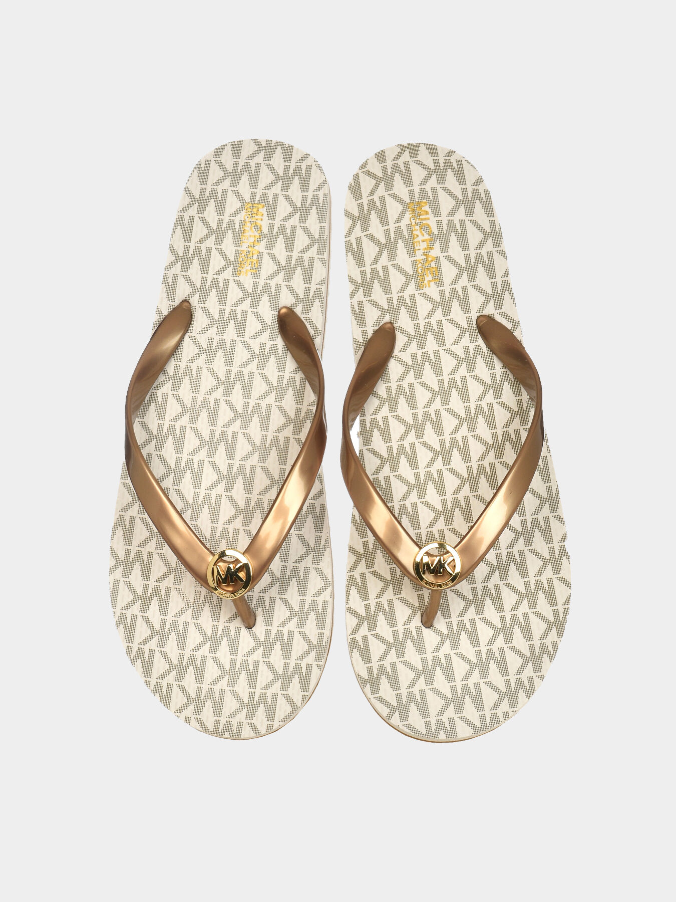 EVA flip flops with golden logo charm brand MICHAEL KORS Globalbrandsstore en