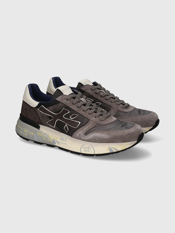 Suede and textile sneakers - 3