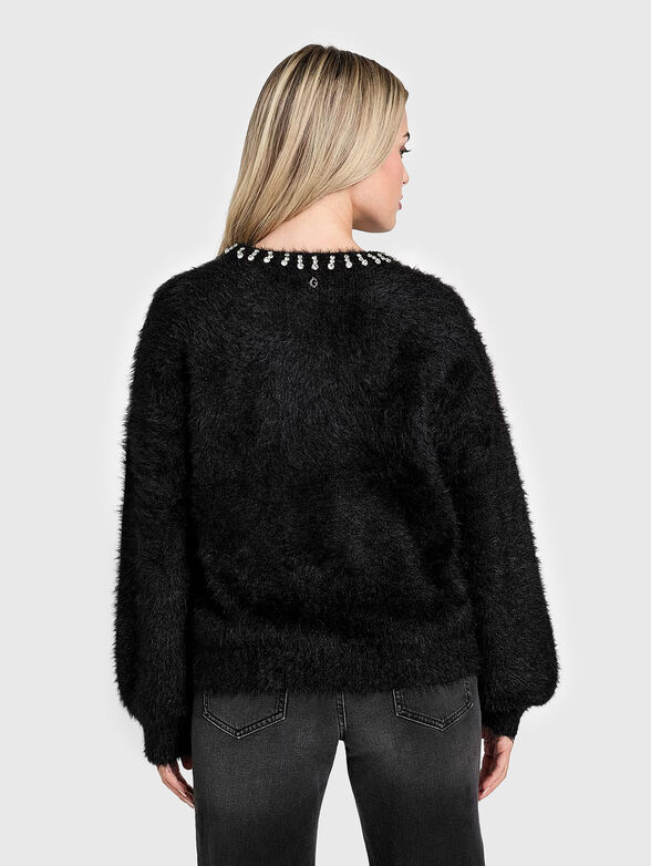 ARISA rhinestone neck sweater - 3