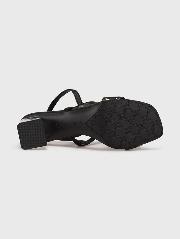 ICE BLOK leather sandals with logo details - 6